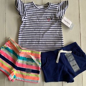 Carters Baby Girl 3 pieces Outfit